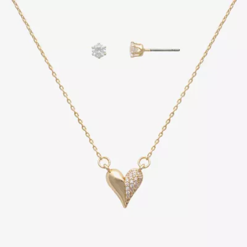 Mixit Womens Glass Hypoallergenic 2-pc. Jewelry Set