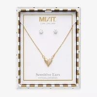 Mixit Womens Glass Hypoallergenic 2-pc. Jewelry Set