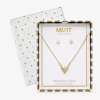 Mixit Womens Glass Hypoallergenic 2-pc. Jewelry Set