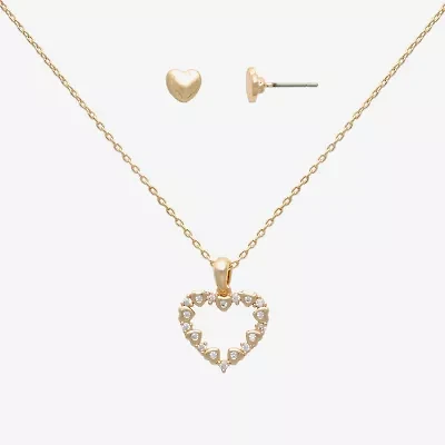 Mixit Womens Glass Hypoallergenic 2-pc. Jewelry Set