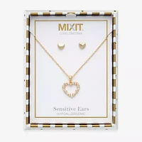 Mixit Womens Glass Hypoallergenic 2-pc. Jewelry Set