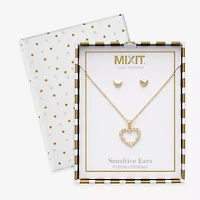 Mixit Womens Glass Hypoallergenic 2-pc. Jewelry Set