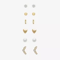 Mixit Womens Glass Hypoallergenic 6 Pair Earring Set