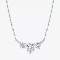 (G-H/Si2-I1) Womens 2 CT. T.W. Lab Grown White Diamond 10K Gold 18 Inch Pendant Necklace