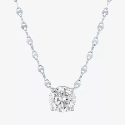 Diamond Addiction (G-H / Si2-I1) Womens 2 CT. T.W. Lab Grown White 10K Gold 18 Inch Pendant Necklace