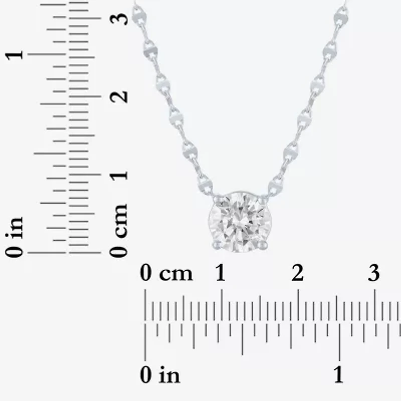 Diamond Addiction (G-H / Si2-I1) Womens 2 CT. T.W. Lab Grown White 10K Gold 18 Inch Pendant Necklace