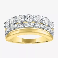 Diamond Addiction (G-H, Si2-I1) Womens 2 CT. T.W. Lab Grown White Diamond 14K Gold Over Silver Cocktail Ring