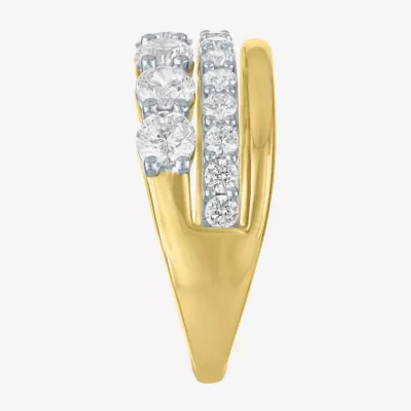 Diamond Addiction (G-H, Si2-I1) Womens 2 CT. T.W. Lab Grown White Diamond 14K Gold Over Silver Cocktail Ring