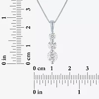 (G-H/Si2-I1) Womens 1 1/2 CT. T.W. Lab Grown White Diamond Sterling Silver 18 Inch Pendant Necklace