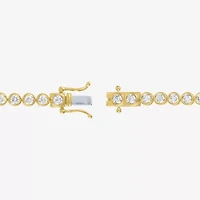 Diamond Addiction (G-H, Si2-I1) Womens 4 CT. T.W. Lab Grown White Diamond 14K Gold Over Silver 7.25 Inch Tennis Bracelet