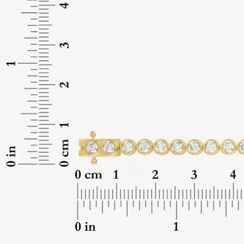 Diamond Addiction (G-H, Si2-I1) Womens 4 CT. T.W. Lab Grown White Diamond 14K Gold Over Silver 7.25 Inch Tennis Bracelet