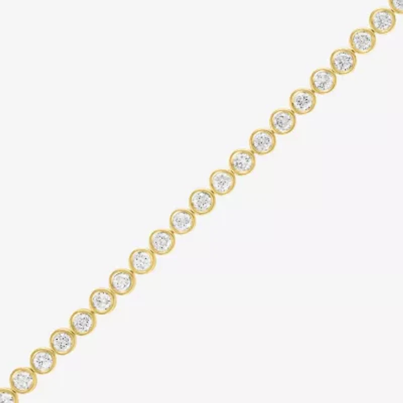 Diamond Addiction (G-H, Si2-I1) Womens 4 CT. T.W. Lab Grown White Diamond 14K Gold Over Silver 7.25 Inch Tennis Bracelet