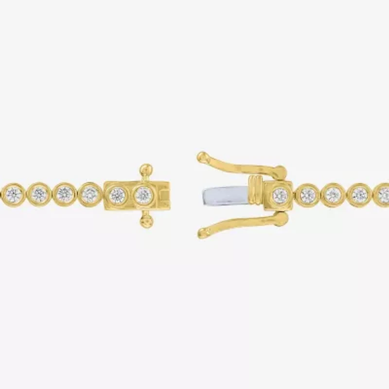 Diamond Addiction (G-H, Si2-I1) Womens White Diamond 14K Gold Over Silver 17 Inch Tennis Necklace