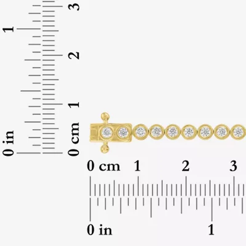 Diamond Addiction (G-H, Si2-I1) Womens White Diamond 14K Gold Over Silver 17 Inch Tennis Necklace