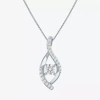 (G-H, Si2-I1) Womens 5/8 CT. T.W. Lab Grown White Diamond Sterling Silver 18 Inch Pendant Necklace