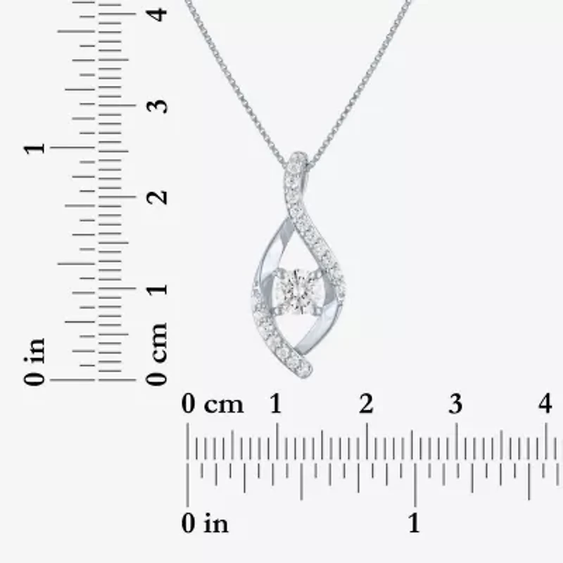 (G-H, Si2-I1) Womens 5/8 CT. T.W. Lab Grown White Diamond Sterling Silver 18 Inch Pendant Necklace