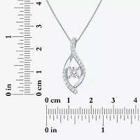 (G-H, Si2-I1) Womens 5/8 CT. T.W. Lab Grown White Diamond Sterling Silver 18 Inch Pendant Necklace