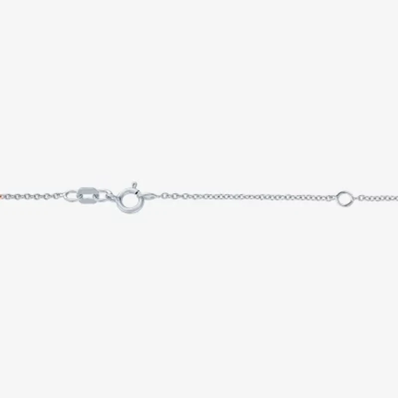 Diamond Accent Cross (G-H,Si2-I1) Womens Diamond Accent Lab Grown White Diamond Accent Sterling Silver Cross 16 Inch Pendant Necklace