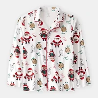Carter's Family Matching Adult Santa Unisex Fleece Long Sleeve 2-pc. Pajama Sets