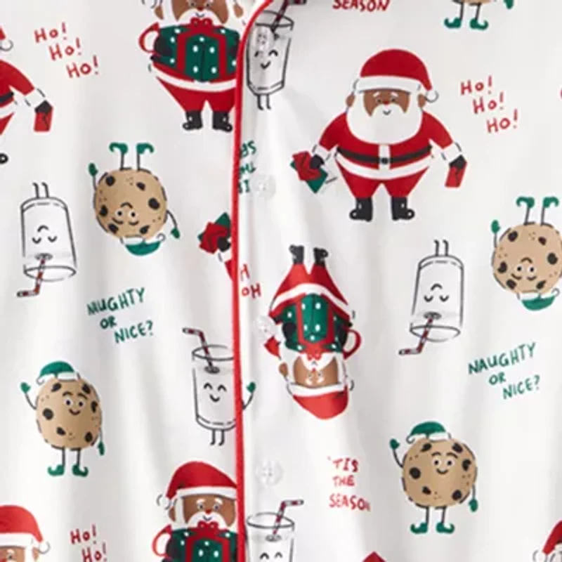 Carter's Family Matching Adult Santa Unisex Fleece Long Sleeve 2-pc. Pajama Sets