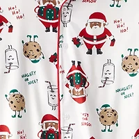 Carter's Family Matching Adult Santa Unisex Fleece Long Sleeve 2-pc. Pajama Sets