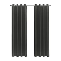 Glacier Grommet Top 100% Blackout Single Curtain Panel