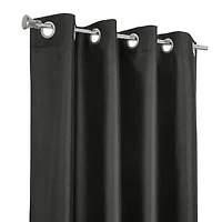 Glacier Grommet Top 100% Blackout Single Curtain Panel