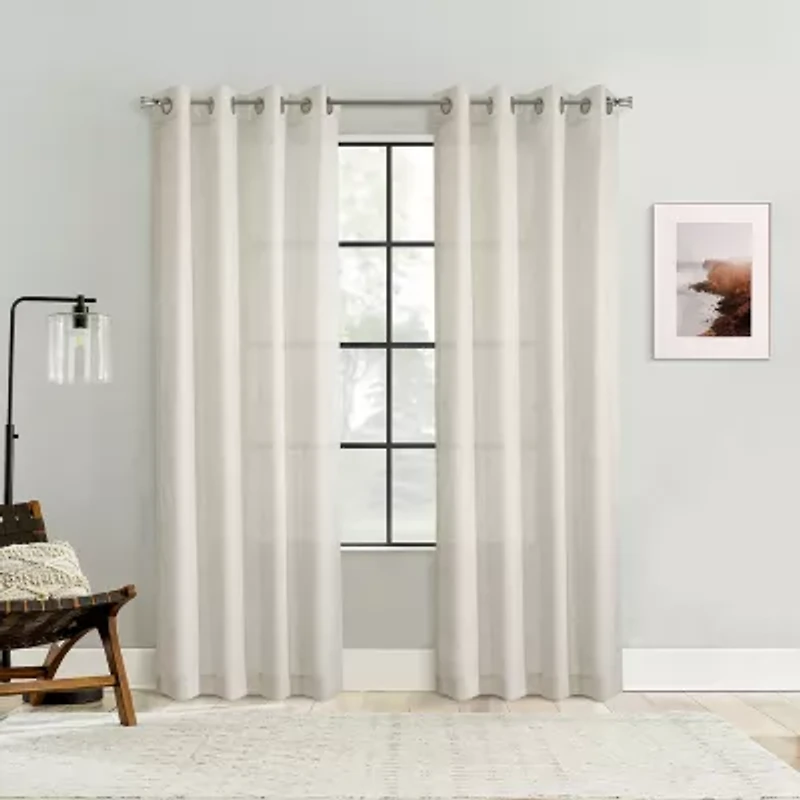 Samuelson Grommet Top Light-Filtering Single Curtain Panel