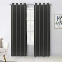 Glacier Grommet Top 100% Blackout Single Curtain Panel