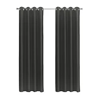 Glacier Grommet Top 100% Blackout Single Curtain Panel