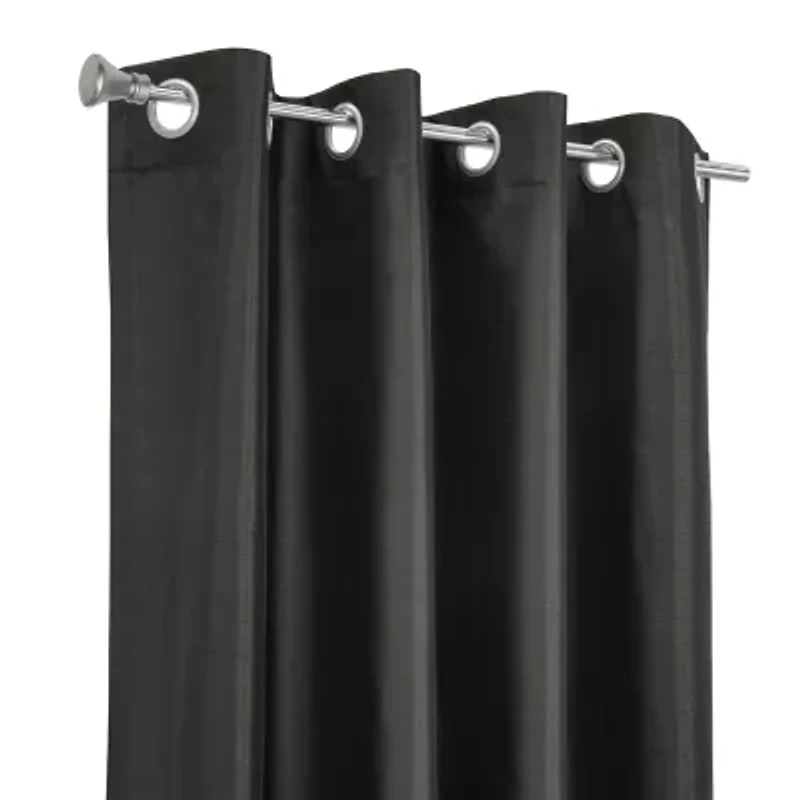 Glacier Grommet Top 100% Blackout Single Curtain Panel