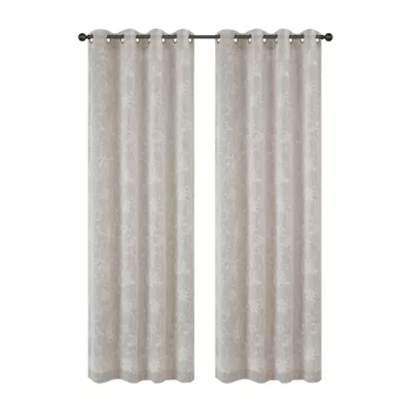 Sheila Grommet Top Light-Filtering Single Curtain Panel
