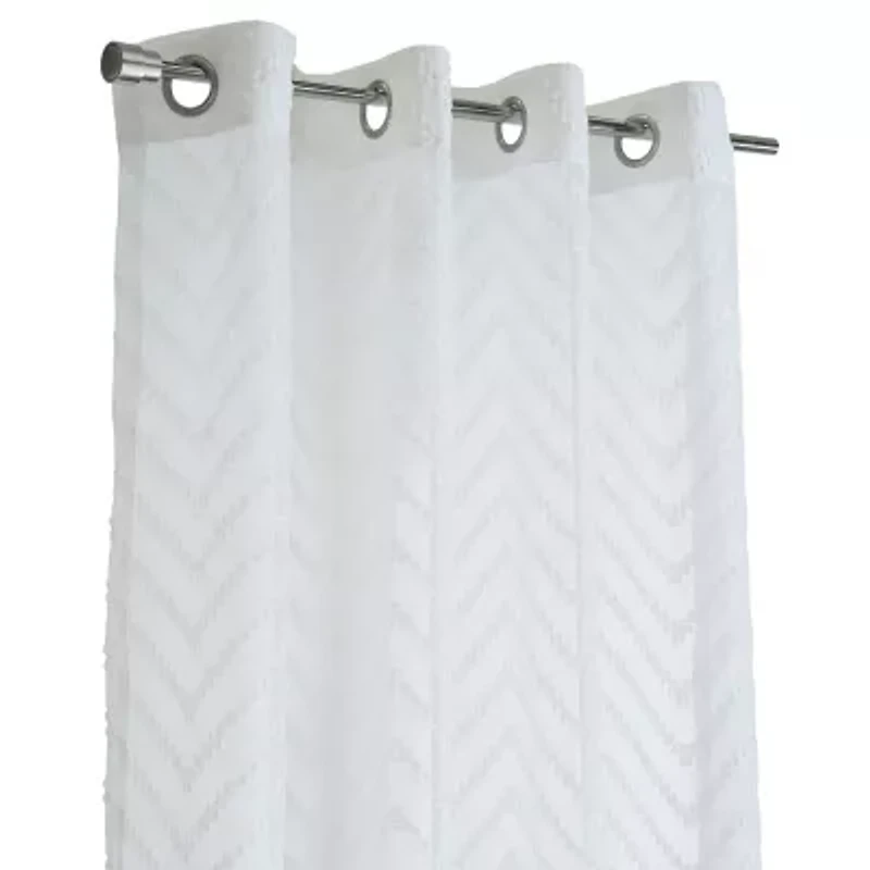 Regina Grommet Top Sheer Single Curtain Panel