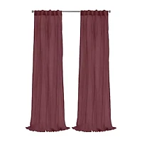 Paloma Back Tab Sheer Single Curtain Panel