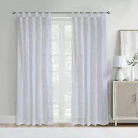 Crushed Tab Top Sheer Single Curtain Panel