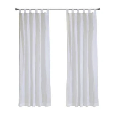 Crushed Tab Top Sheer Single Curtain Panel