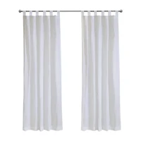 Crushed Tab Top Sheer Single Curtain Panel