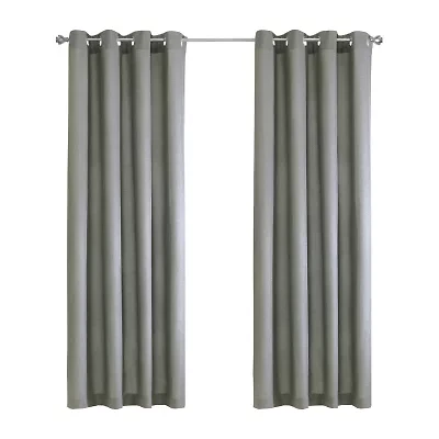 Milo Grommet Top Light-Filtering Single Curtain Panel