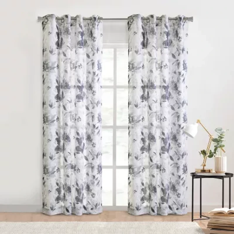 Nora Grommet Top Sheer Single Curtain Panel