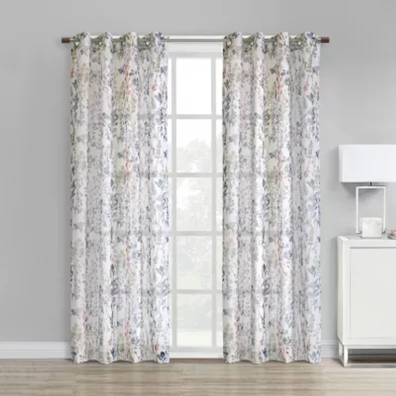 Audrey Grommet Top Sheer Single Curtain Panel