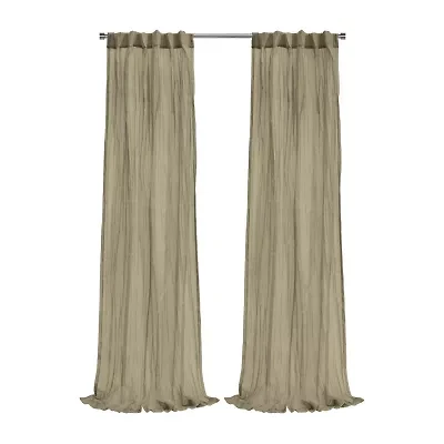 Habitat Paloma Back Tab Sheer Single Curtain Panel