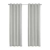 Thermaplus Glacier Grommet Top 100% Blackout Single Curtain Panel