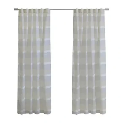 Nathan Back Tab Light-Filtering Single Curtain Panel