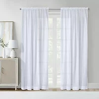 Habitat Crushed Rod Pocket Sheer Single Curtain Panel