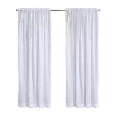 Habitat Crushed Rod Pocket Sheer Single Curtain Panel
