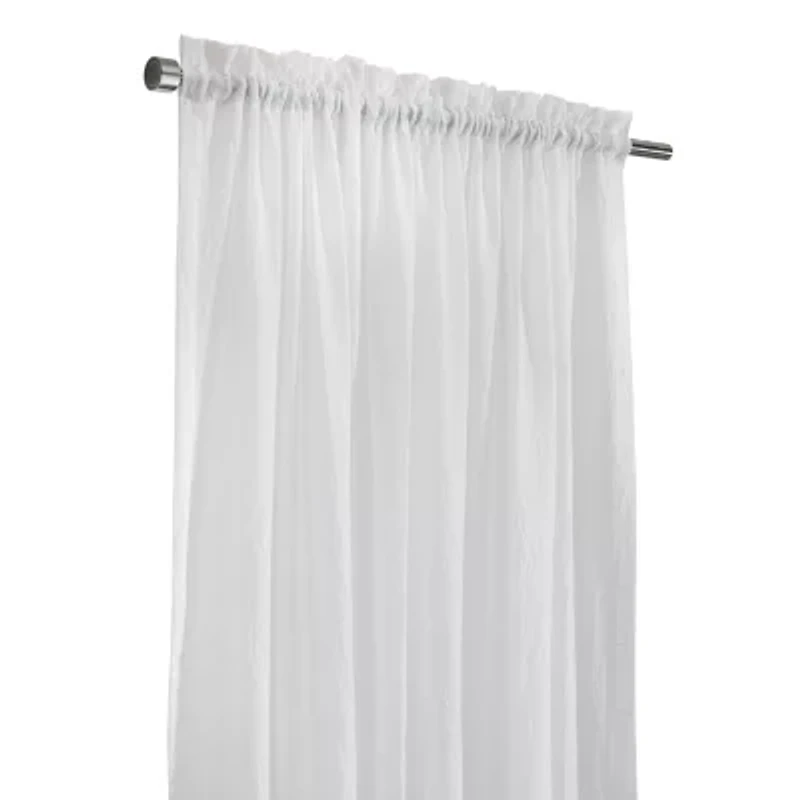 Habitat Crushed Rod Pocket Sheer Single Curtain Panel