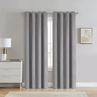 Thermaplus Duo Vice Versa Grommet Top 100% Blackout Single Curtain Panel