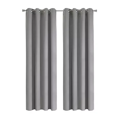 Thermaplus Duo Vice Versa Grommet Top 100% Blackout Single Curtain Panel