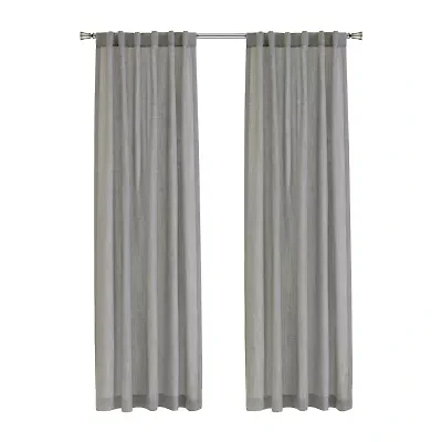 Johnstown Back Tab Light-Filtering Single Curtain Panel