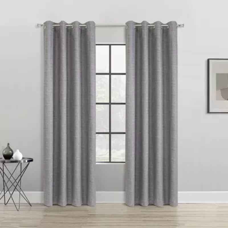 Thermaplus Mason Grommet Top 100% Blackout Single Curtain Panel
